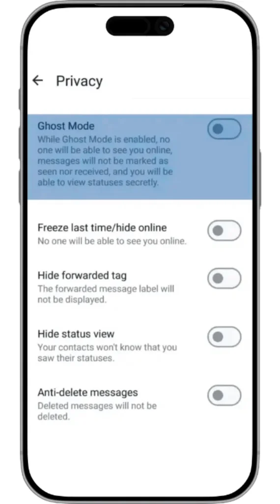 Ghost Mode feature